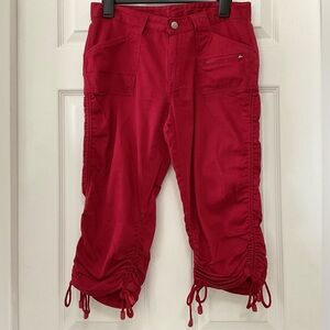 Bugle Boy Bright Red Cargo Capris